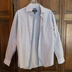 Banana Republic Blue and White Checkered Shirt